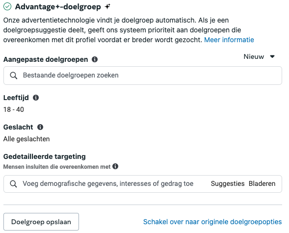 Wat is het advantage van Advantage+ in Meta ads?